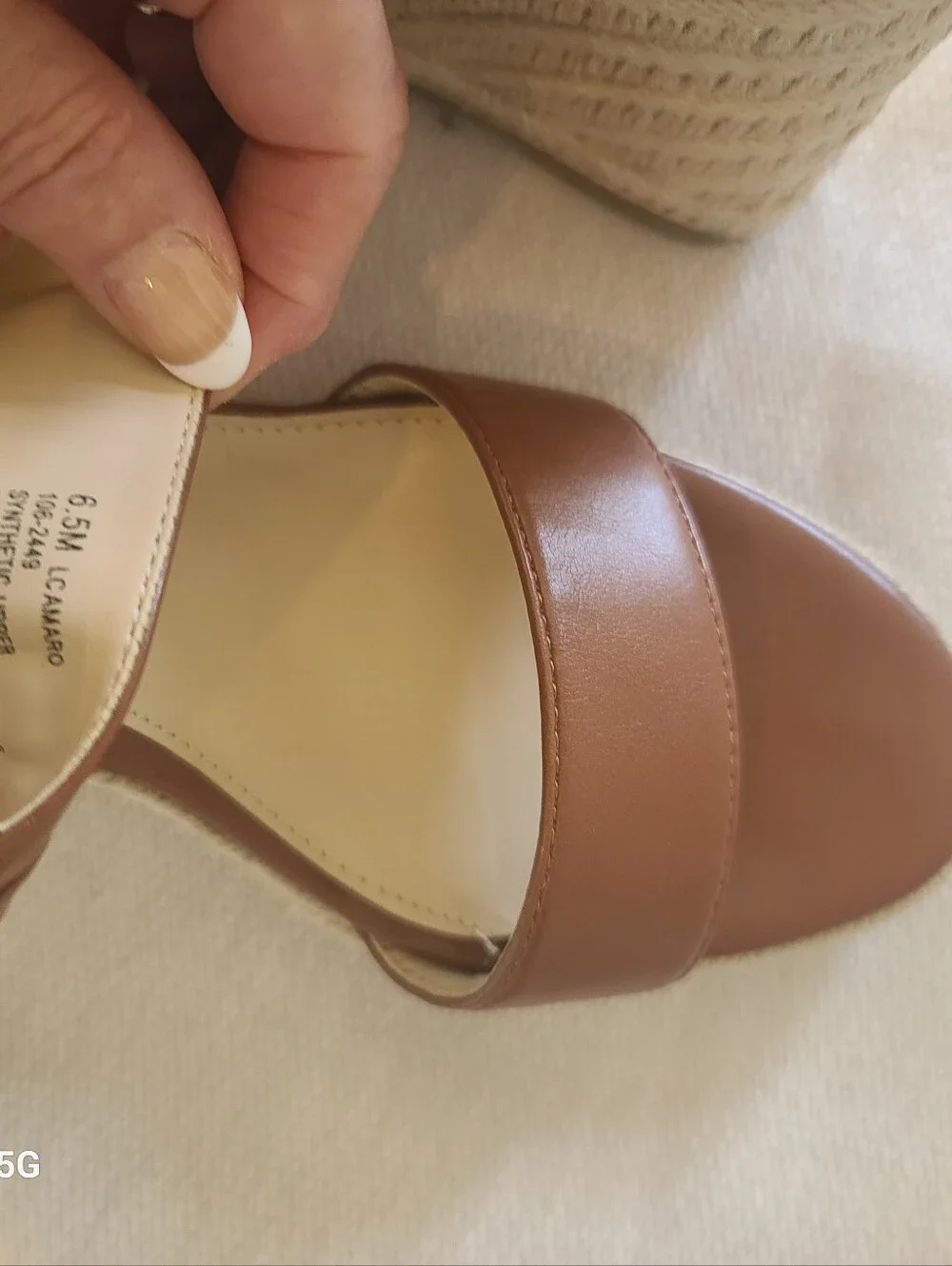 Liz Clairborne Alton Espadrille Wedge Sandals with Gold Accent - Women Size 6.5